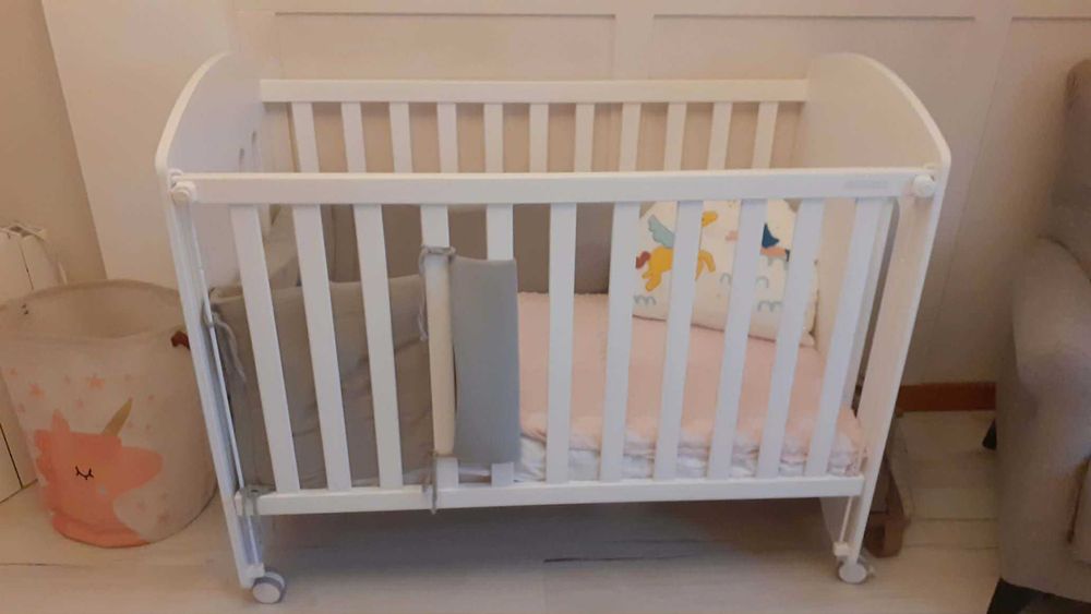 Berço Micuna Sweat Bear 120x60 branco, com colchão Ecus Kids