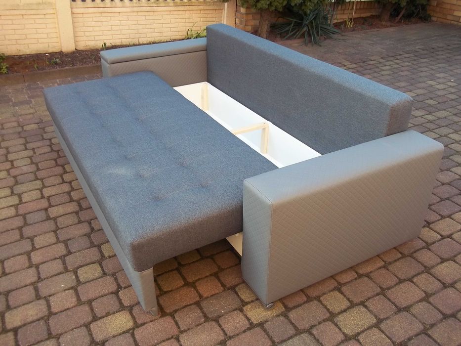 Kanapa/sofa-150 cm szerokie spanie/sprężyny bonell/pojemnik-producent