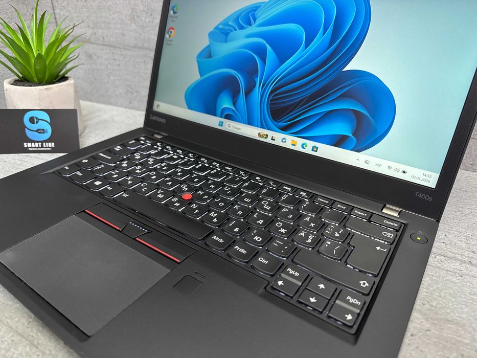 Стильний ноутбук Lenovo T460s/i5-6300u/8gb ddr4/256gb ssd
