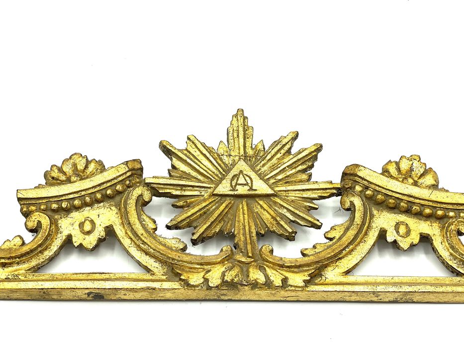 Ornamento de parede em talha dourada seculo 19