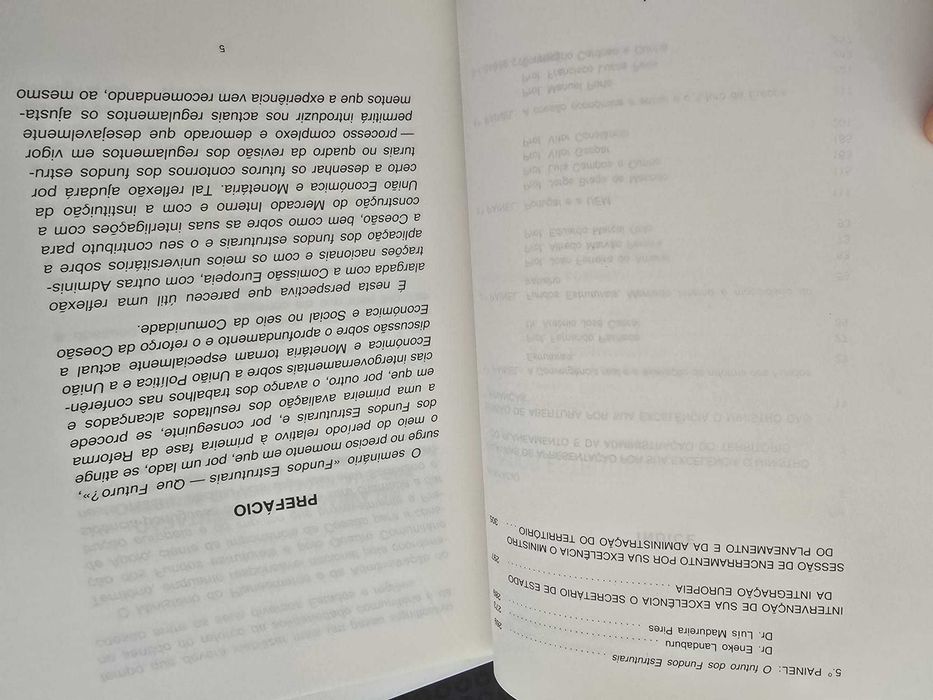 Fundos Estruturais - Que Futuro? Ministério Planeamento Adm Território