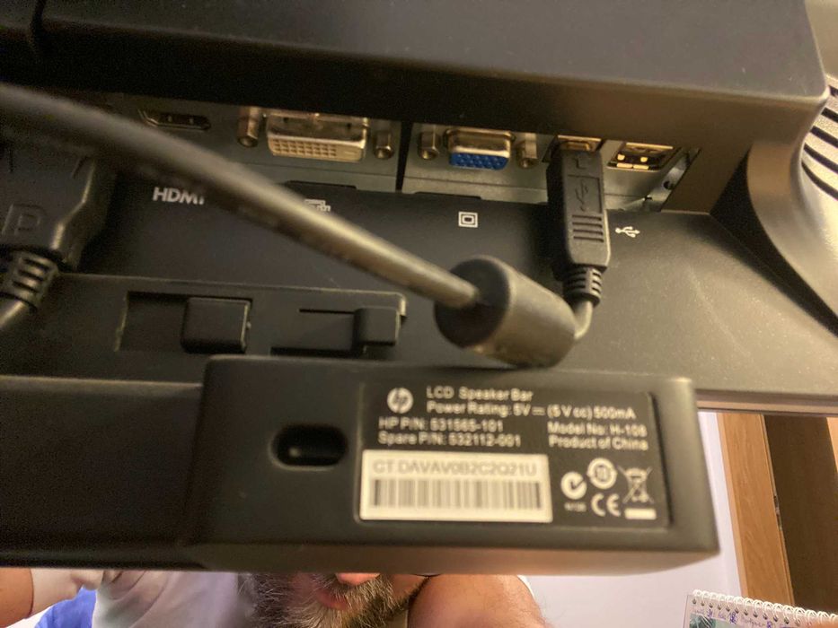 2x monitory HP ZR2240w LED IPS 22'' Full HD HDMI DisplayPort ERGOTRON