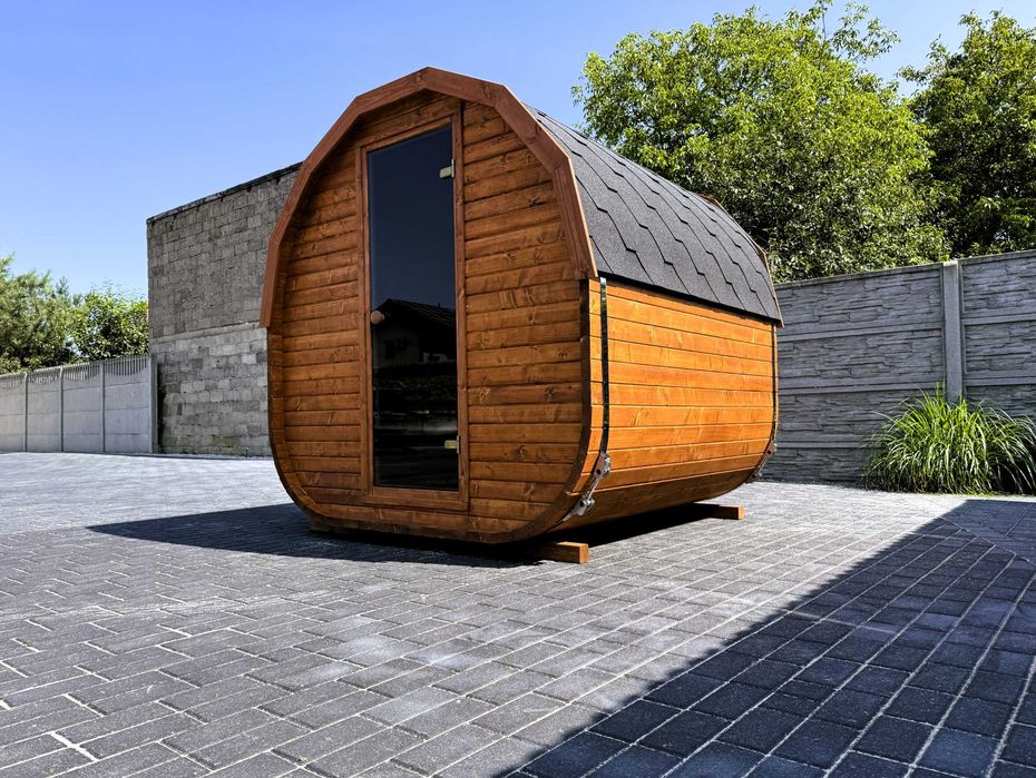 Sauna ogrodowa Grzybek Beczka 2m Dowolna Konfiguracja Nowość !