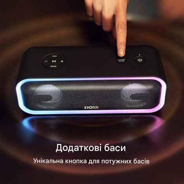 Бездротова колонка DOSS SoundBox Pro+ Bluetooth, 24 Вт стерео