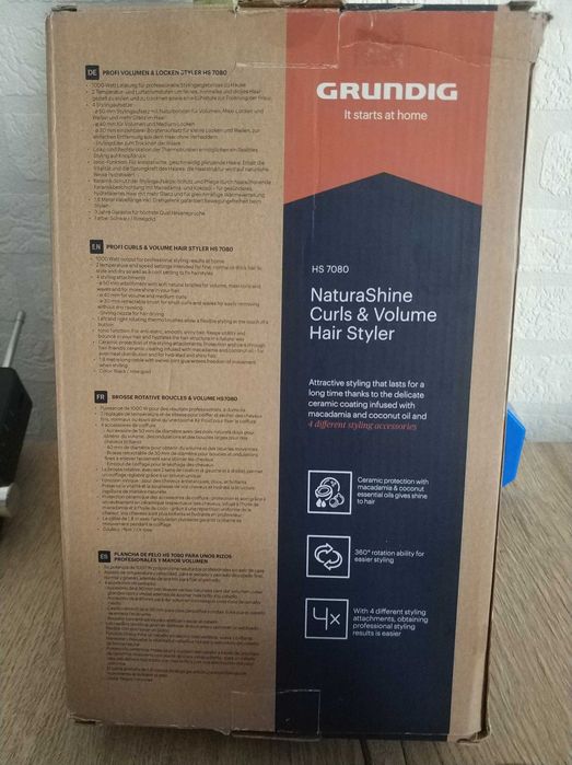 Lokówko Suszarka Obrotowa GRUNDIG NaturaShine HS 7080 dla Kobiet Loki