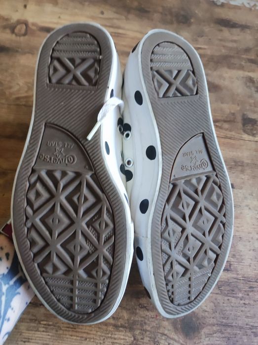 Converse, trampki r.37,5-38,biało-czarne kropki