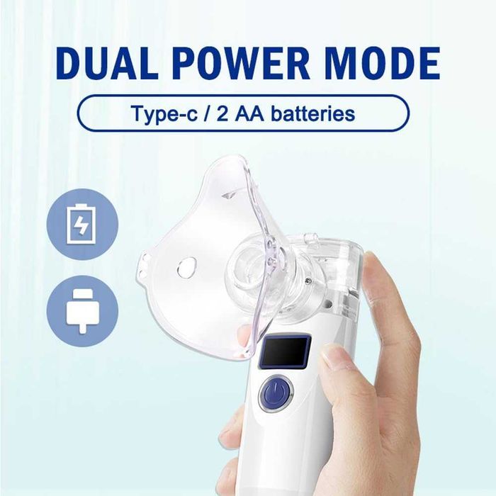 Inhalator Nebulizator LCD USB AA Cichy Dla Dzieci i Dorosłych