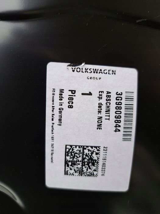 VW passat b8 kombi błotnik prawy tył oryginał