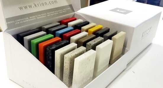 blaty kuchenne z materiałów Solid Surface, Corian, Krion,Staron