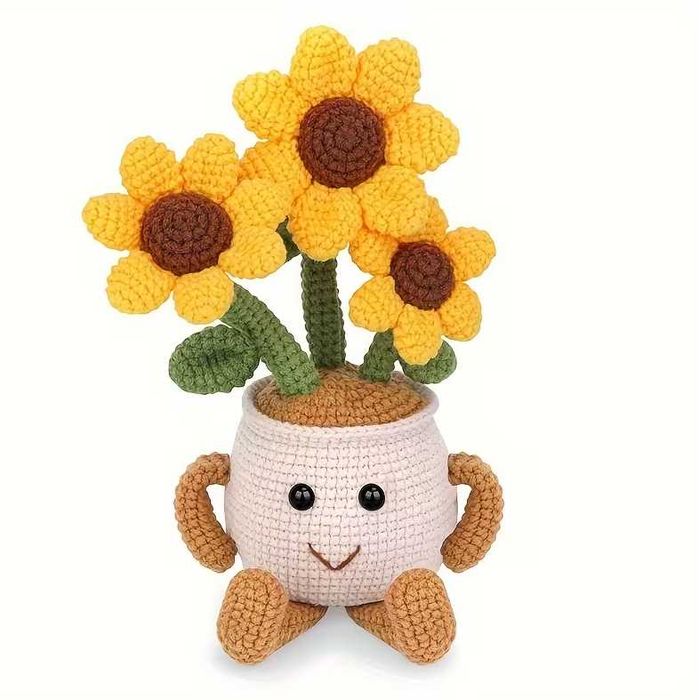 Kompletny Zestaw do Szydełkowania – Uśmiechnięty Słonecznik