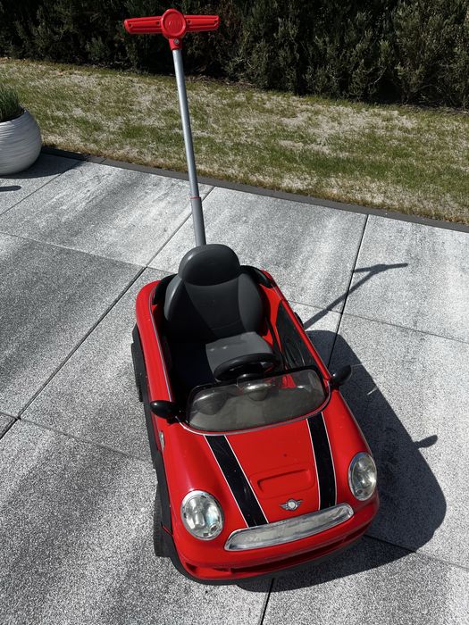 Mini cooper czerwony jeździk pchacz