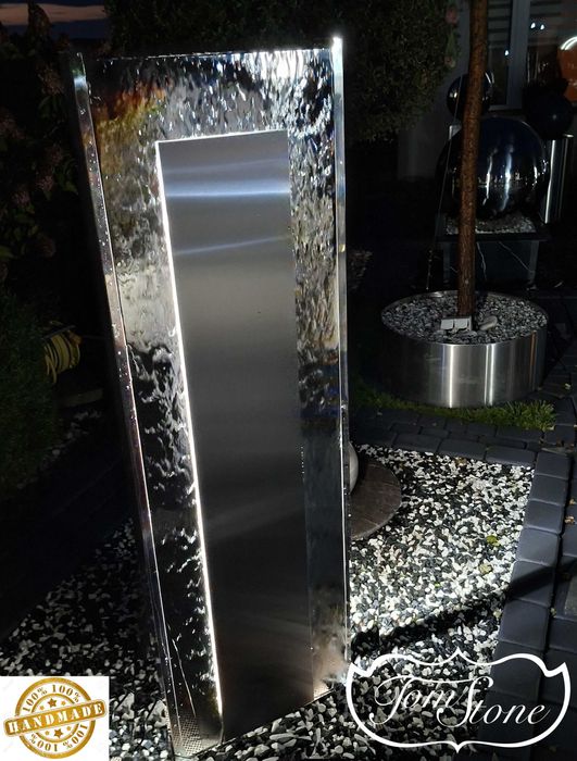 ŚCIANA WODNA ze stali nierdzewnej 3d. Ściany wodne do biura. Ściany