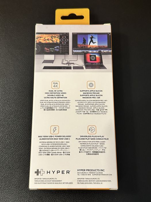 NOWY Adapter przejściówka Targus Hyperdrive Dual HDMI 10 in 1 USB-C