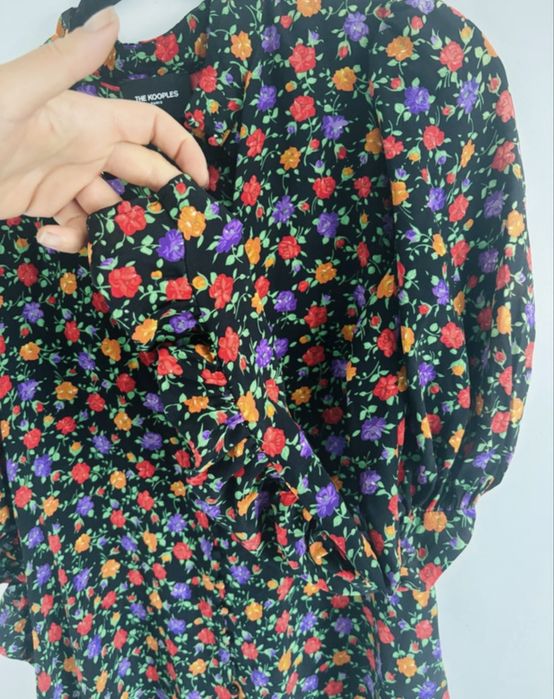 The Kooples Paris sukienka 100% jedwab silk seta kwiatuszki