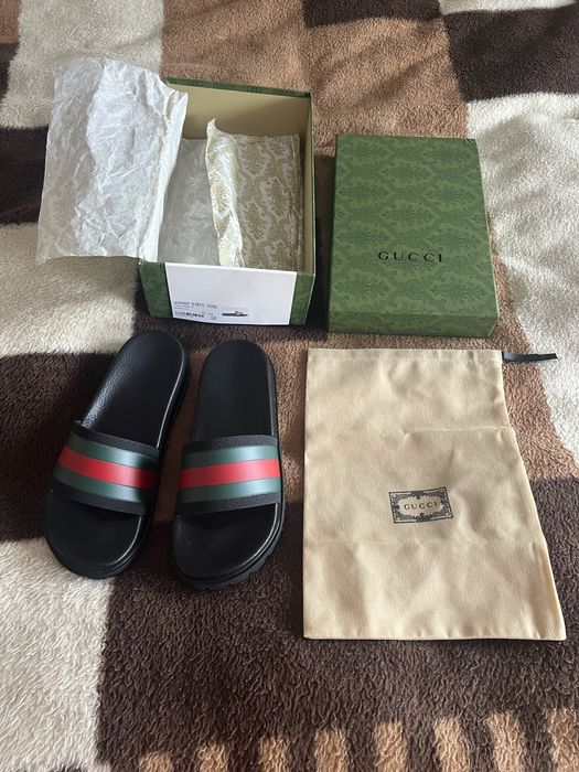 Klapki Gucci Czarne - rozmiar 43 - nowe