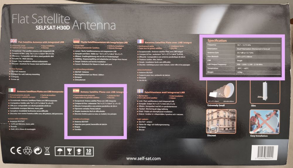 Antena Parabólica Plana