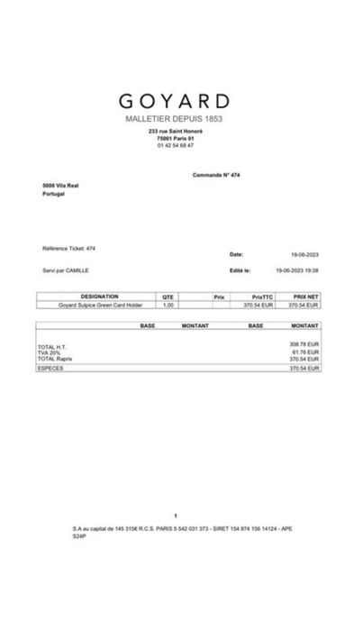 Carteira Goyard Nova