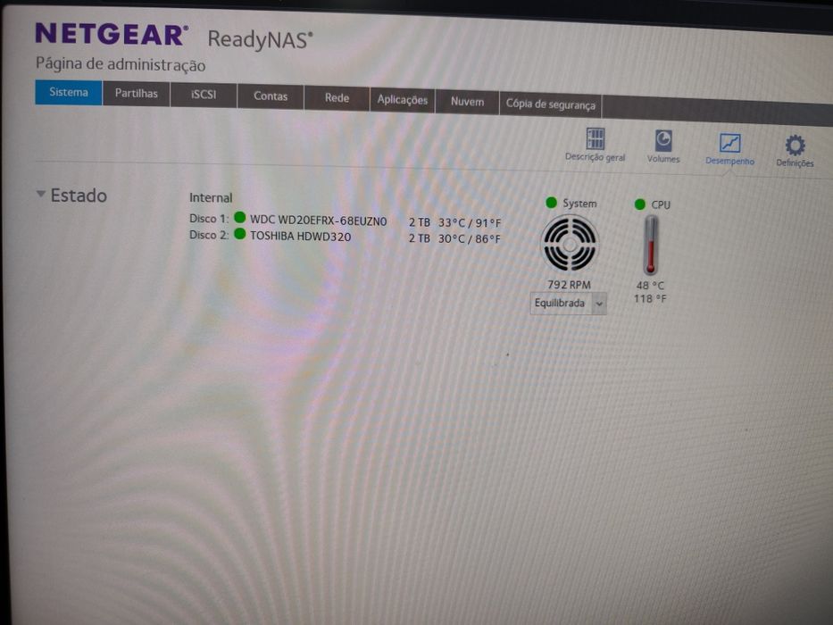 NAS NetGear com 2 Disco 2TB