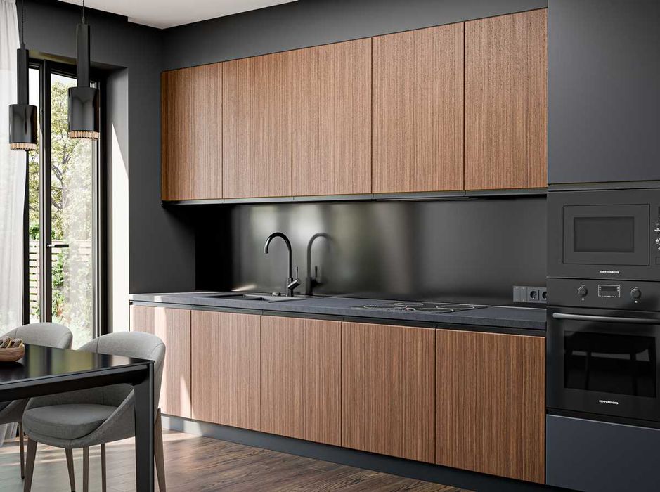 Кухня "LORI" фабрика Віп-Мастер / модульна кухня / Фасад шпон