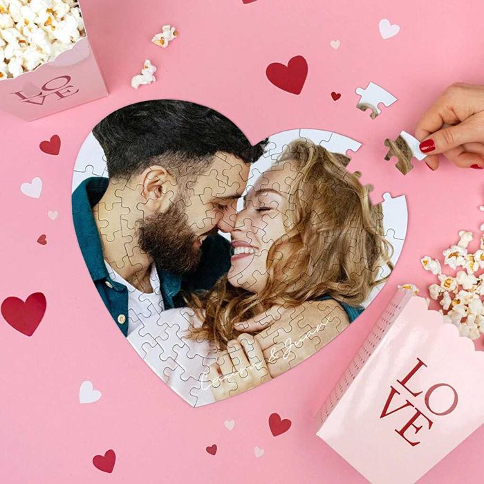 Puzzle em forma de coração personalizado