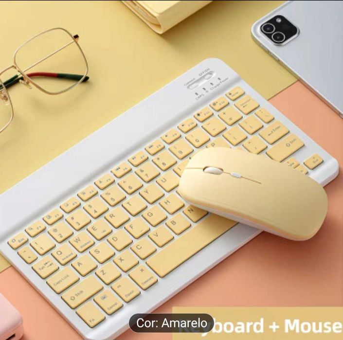 Mouse&keyboard bluetooth recarregavel