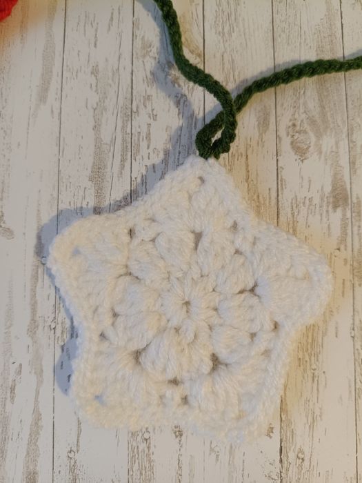 Girlanda świąteczną, girlanda gwiazdki, ozdobą swiateczna