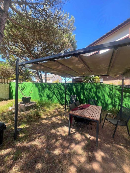 Gazebo de jardim com teto retrátil