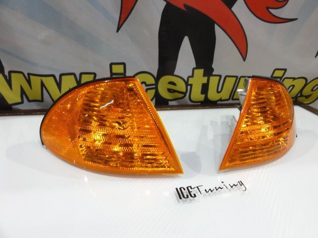 Pisca / Farois / Farolins frontais BMW E46 4 portas / Touring 98-01 Fundo Laranja JDM