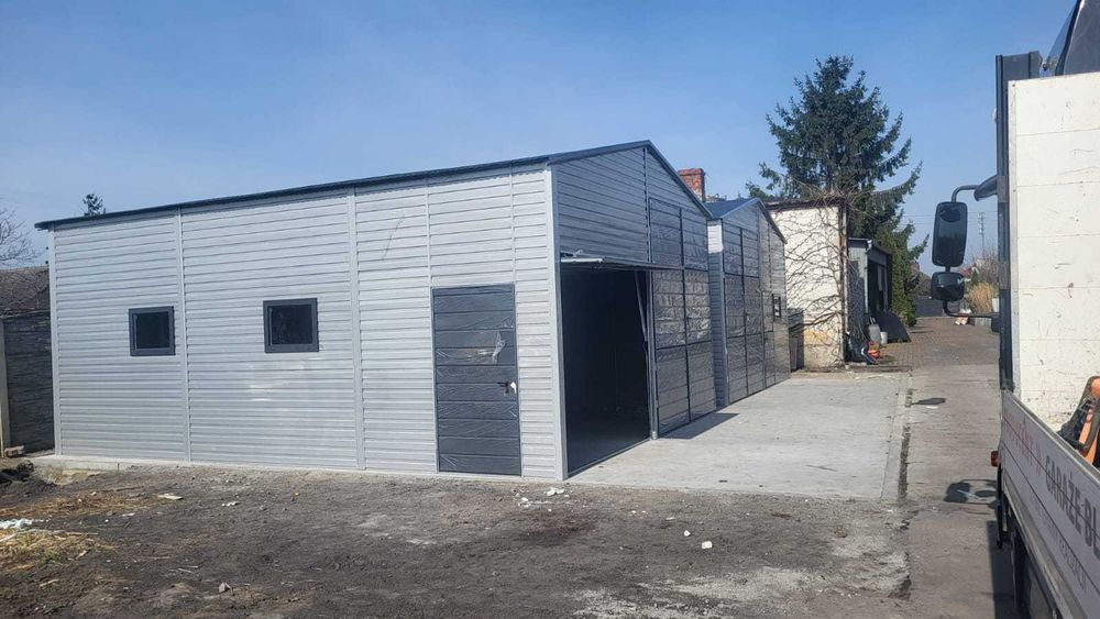 Garaż blaszany 6x8 Magazyn Warsztat Wiata Producent Garaż blaszak 6x7