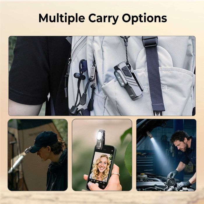 Брелок EDC наключник Sofirn ST10 3в1 з червоним світлом