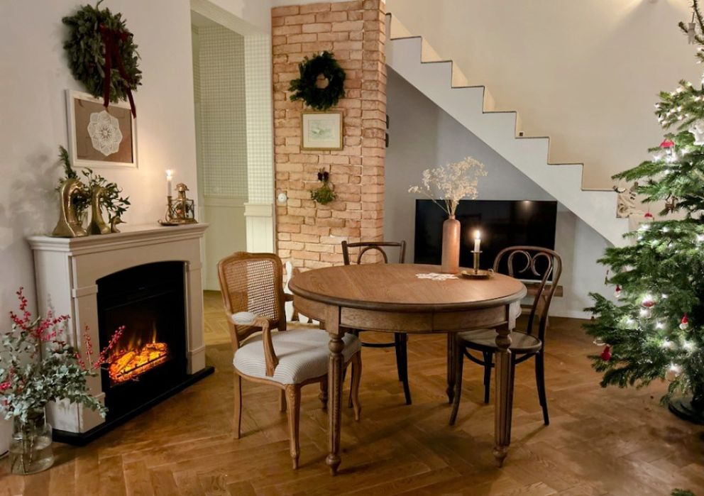 Okrągły rozkładany stół dębowy lity dąb