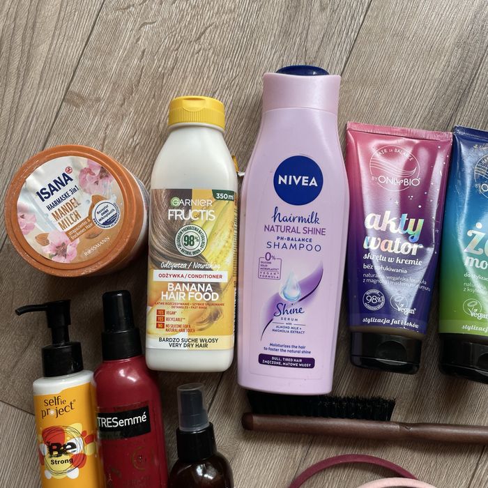 Zestaw 11 sztuk kosmetyków i akcesoriów do włosów onlybio garnier