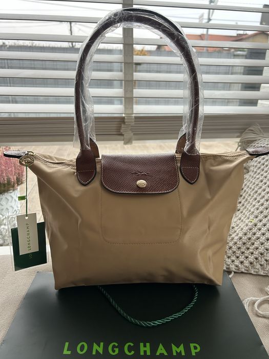 Torebka Longchamp kawa z mlekiem M