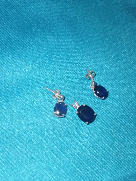 Zestaw biżuterii srebrnej