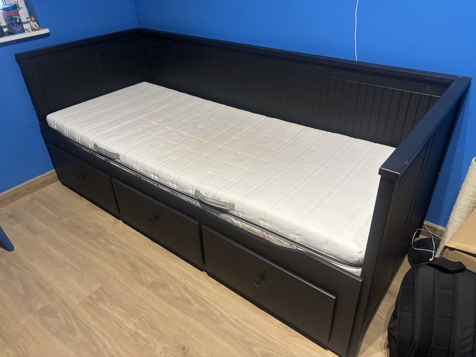 Lozko dzieciece HEMNES ikea z 3 szufladami plus materac średnio twardy, 80x200 cm