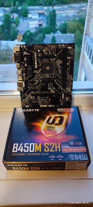 Материнська плата Gigabyte B450M S2H socket AM4