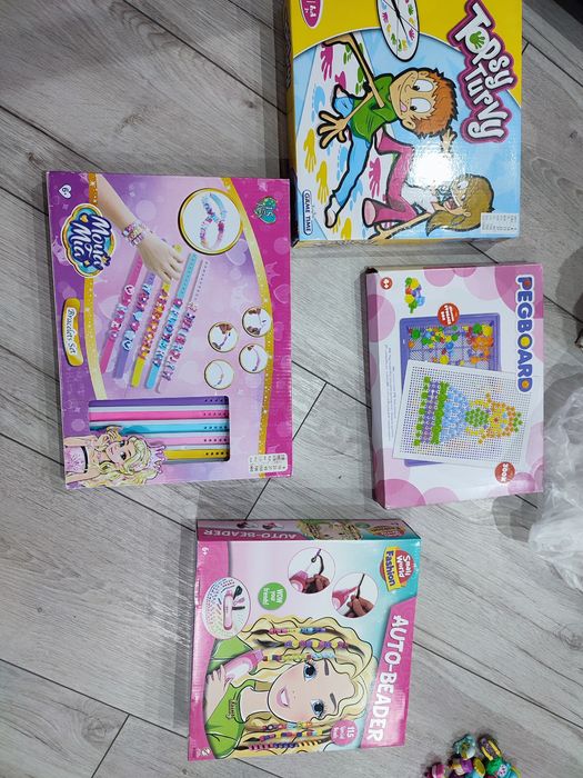 MEGA zestaw dla dziewczyn, bransoletki, twister, maszynka do warkoczyków