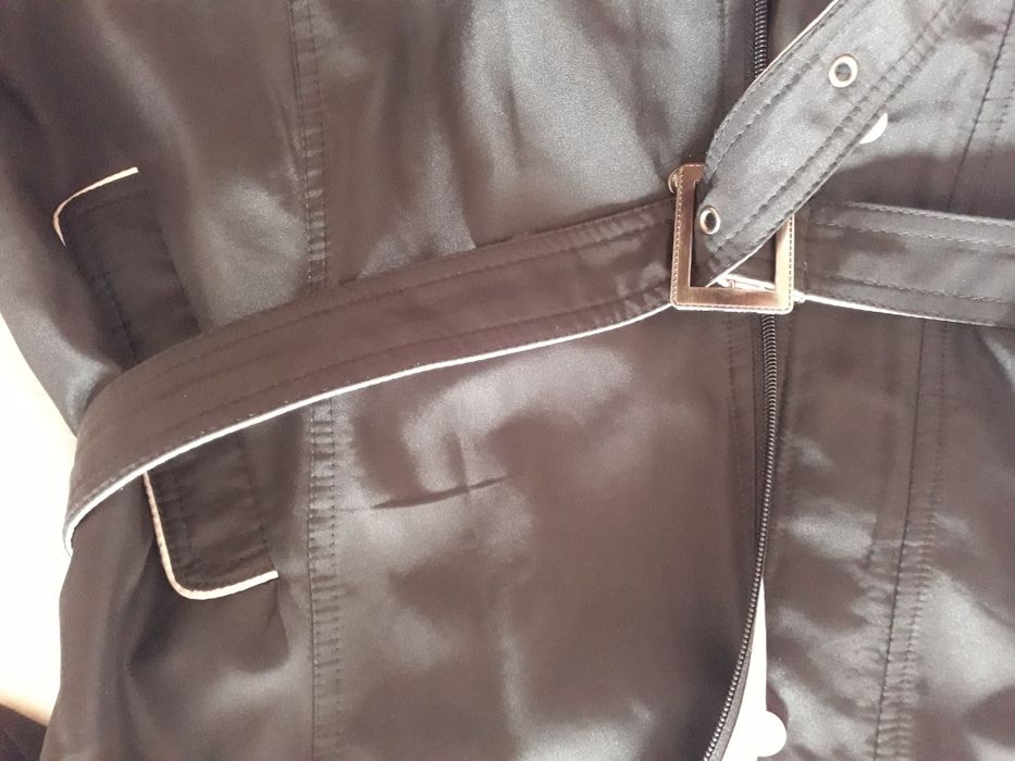 Casaco senhora preto com cinto