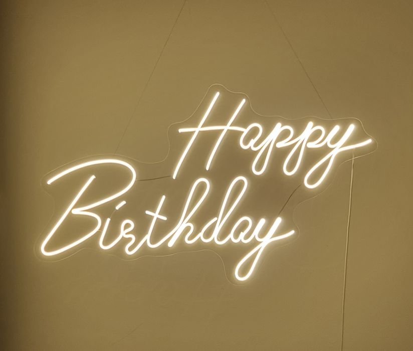Napis ledowy neon Happy Birthday led flex ledon urodziny