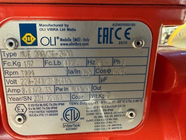 OLI VIBRA silnik wibracyjny do kosza 1.30 kw