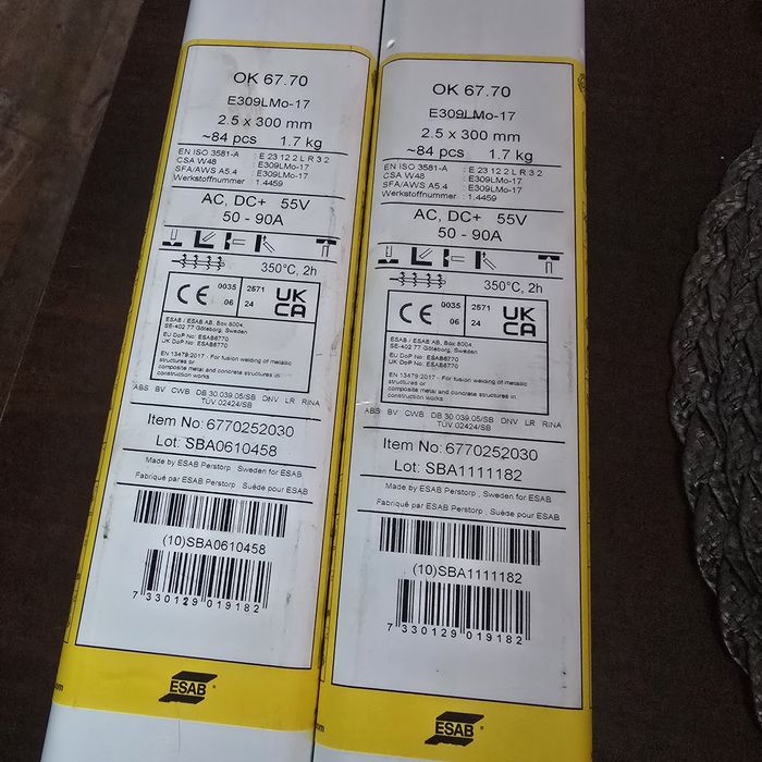 Elektrody do stali kwasoodpornej