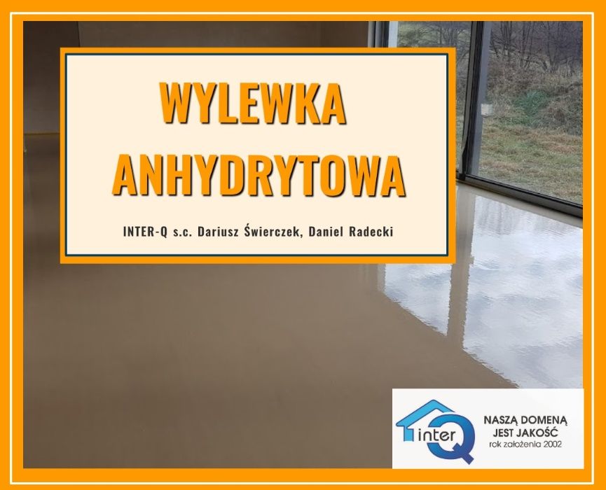 WYLEWKA/ WYLEWKI Anhydrytowe i cementowe na ogrzewanie podłogowe