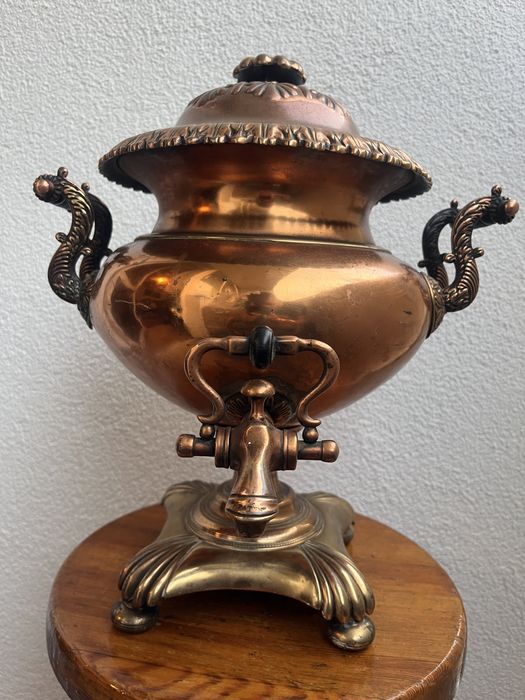 Naczynie miedziane do chłodzenia wina 42 cm 6 kg Anglia