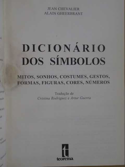 Dicionário dos Símbolos de J. Chevalier e A. Gheerbrant
