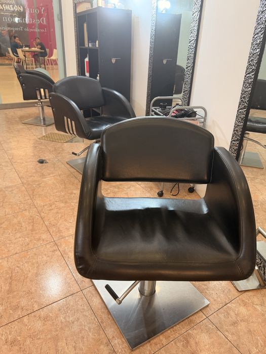 Conjunto 3 cadeiras de salão  cabeleireiro