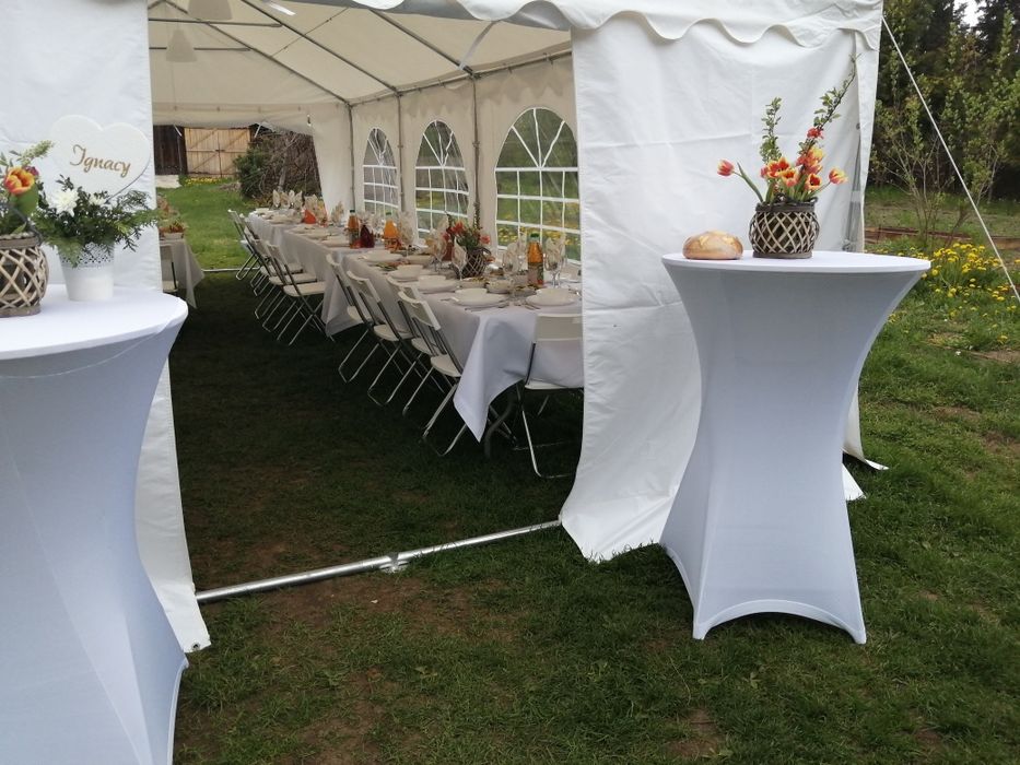 Wynajem, wypożyczenie, namiotów imprezowych stoły, krzesła, zastawa.