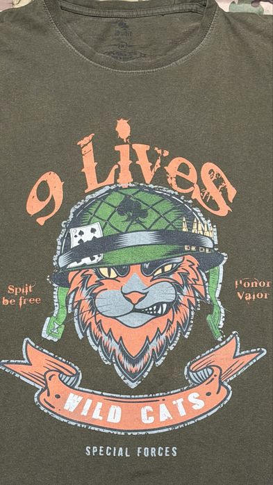 Футболка мілітарі 9 lives олива