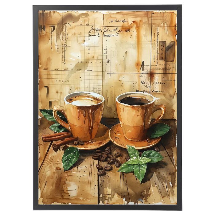plakat kawa, obraz do kuchni kawa, kawa plakat obraz w ramę na ścianę