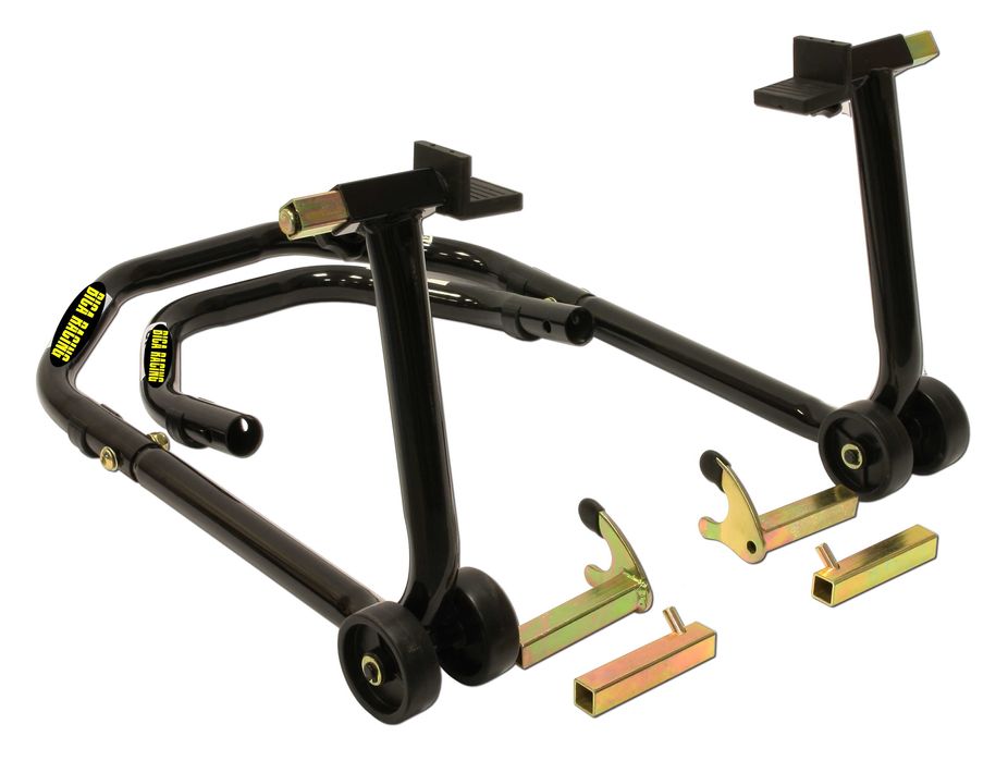 Cavalete frontal e traseiro desmontavel Moto com 3 jogos de apoios