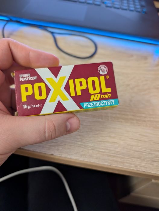 Клей епоксидний двокомпонентний POXIPOL 10 хвилин прозорий 16 г / 14 м